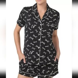 kate spade new yorkPrinted Short Sleeve Boxer Pajama Set